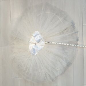 GUC 14" Elegant White Tulle Pancake Tutu Skirt
